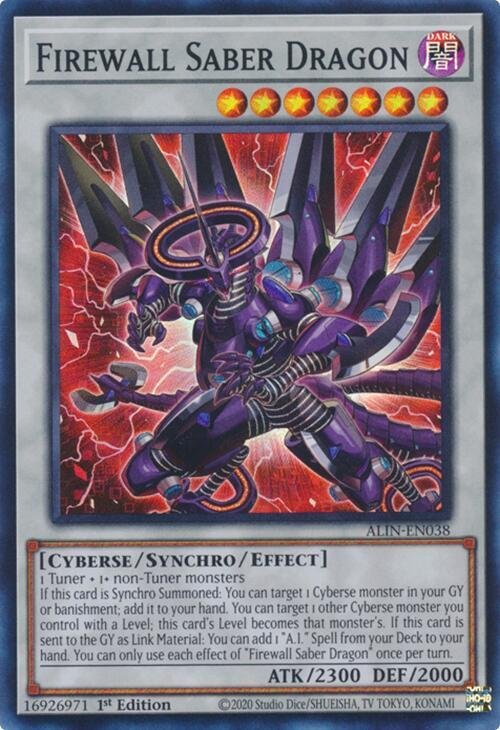 Firewall Saber Dragon (Super Rare)[ALIN-EN038]