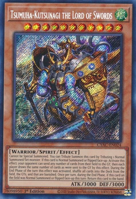 Tsumuha-Kutsunagi the Lord of Swords (Secret Rare)[CYAC-EN024]