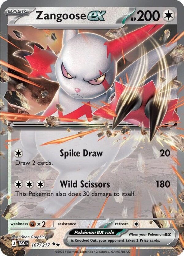 Zangoose EX - 167/217: Ascended Heroes(ASC)